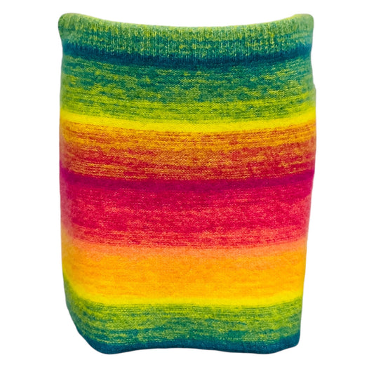 The Elder Statesman Rainbow Multi Cashmere Knit Mini Skirt