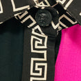 Load image into Gallery viewer, Versace Black / Pink Multi Floral Baroque Patchwork Print Silk Blouse with Medusa Button
