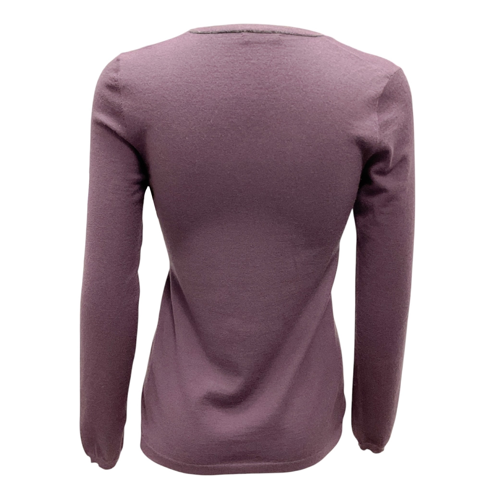 Brunello Cucinelli Purple Fine Knit Cashmere Sweater