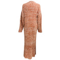 Load image into Gallery viewer, The Elder Statesman Burnt Orange / Grey Long Sleeved Cashmere Knit Full Length Long Cardigan Sweater
