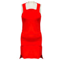 Load image into Gallery viewer, Givenchy Red Square Neck Sleeveless Fitted Stretch Knit High Low Mini Dress
