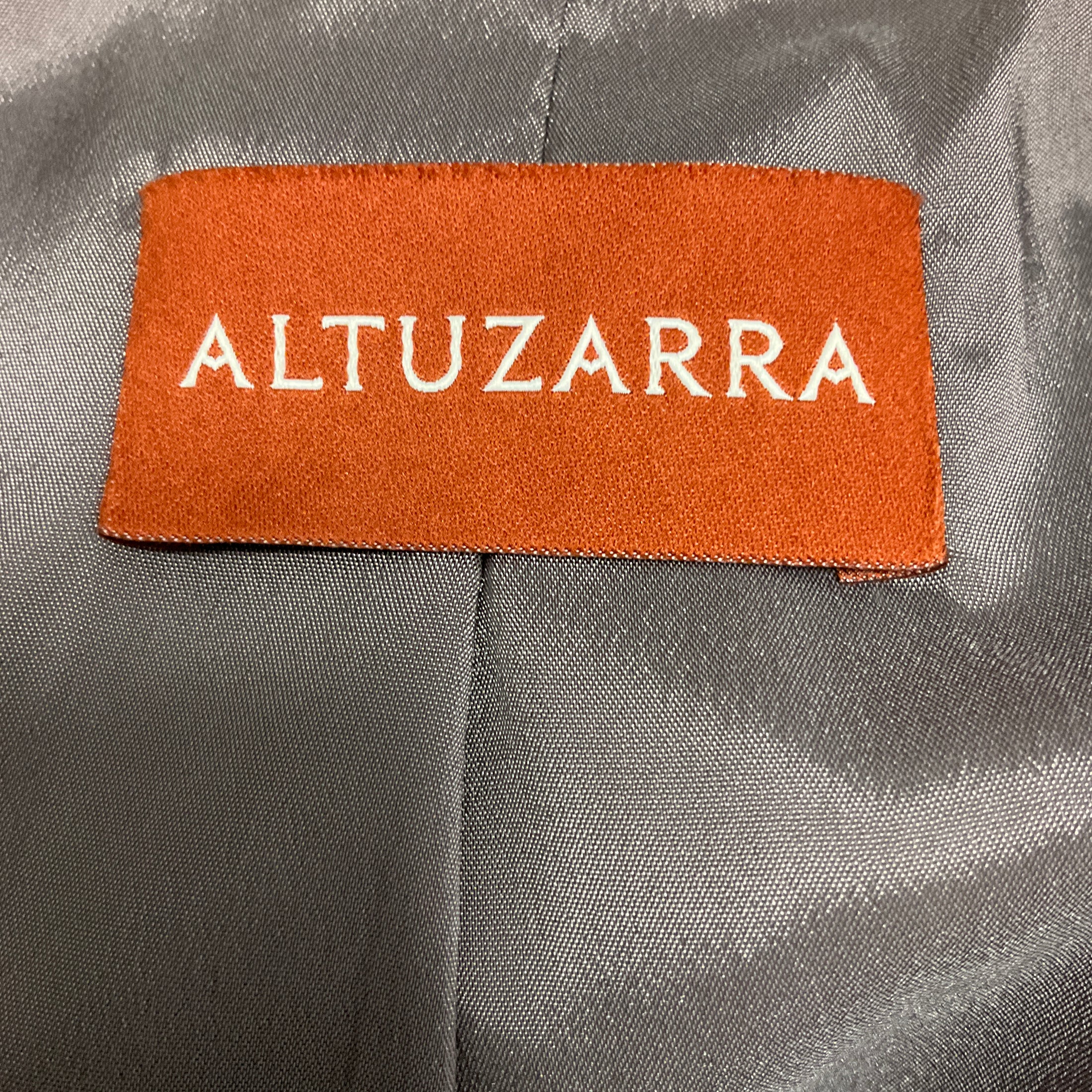 Altuzarra Taupe Crinkled Double Breasted Blazer Jacket