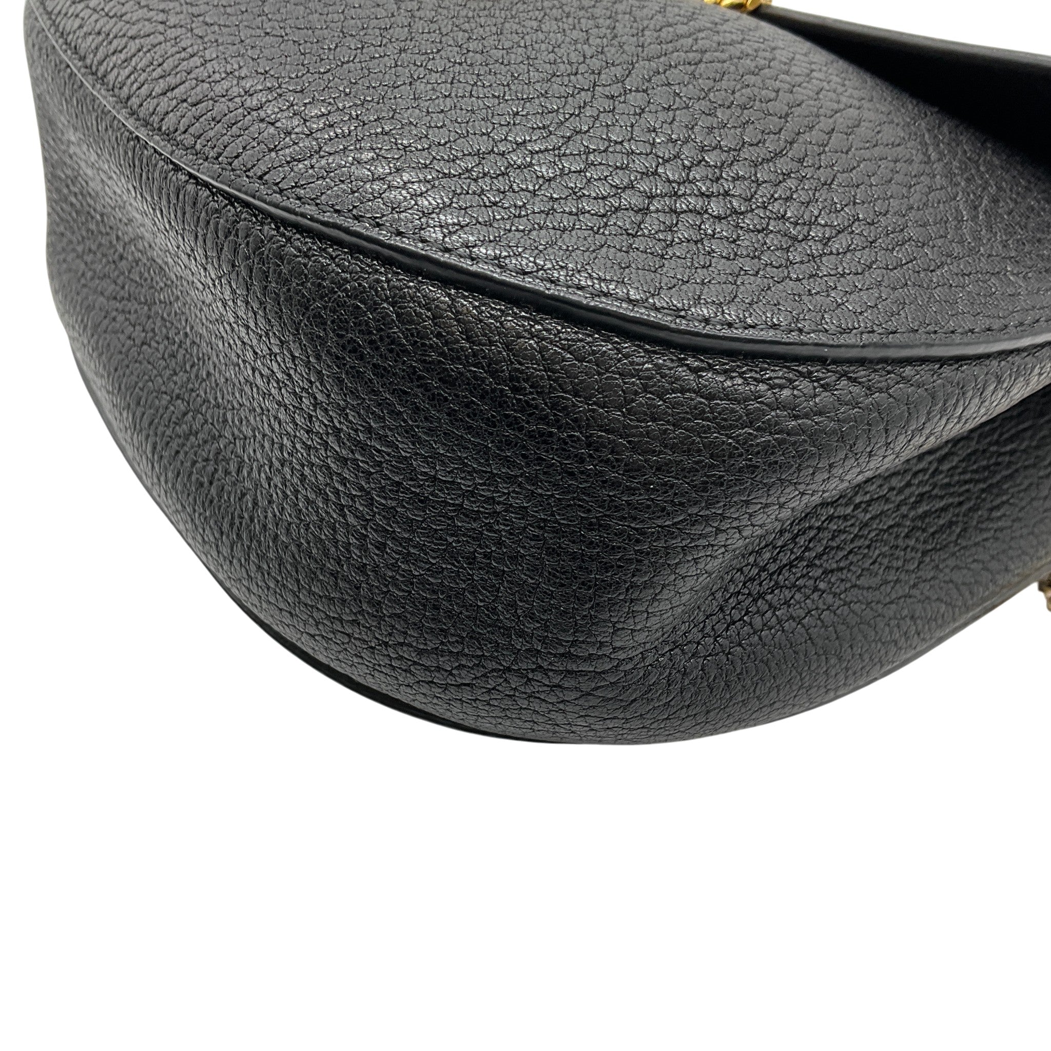 Chloe Black Leather Drew Small Saddle Bag