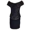Load image into Gallery viewer, Tom and Linda Platt Black Sequined Crepe Dress
