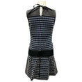 Load image into Gallery viewer, Proenza Schouler Black / White / Blue Lambskin Faille Sleeveless Dress
