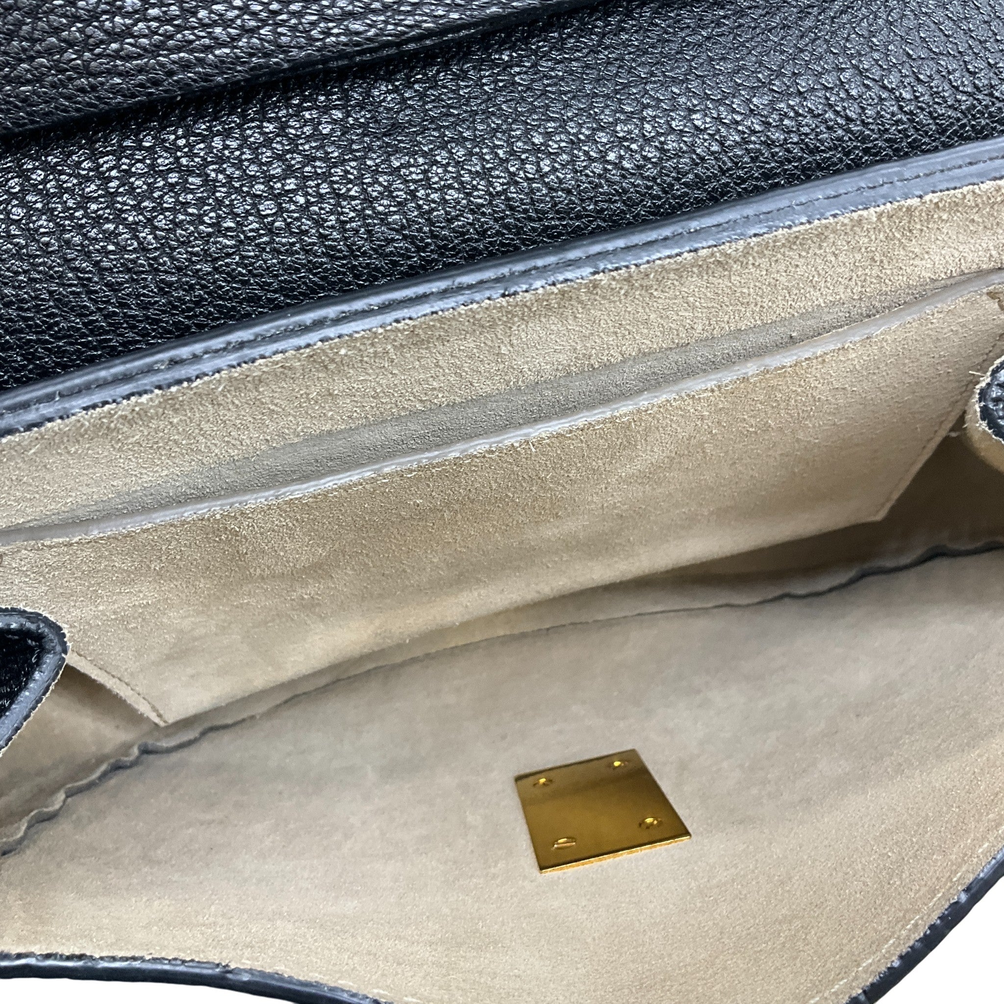 Chloe Black Leather Drew Small Saddle Bag