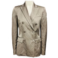 Load image into Gallery viewer, Altuzarra Taupe Crinkled Double Breasted Blazer Jacket
