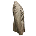 Load image into Gallery viewer, Altuzarra Taupe Crinkled Double Breasted Blazer Jacket

