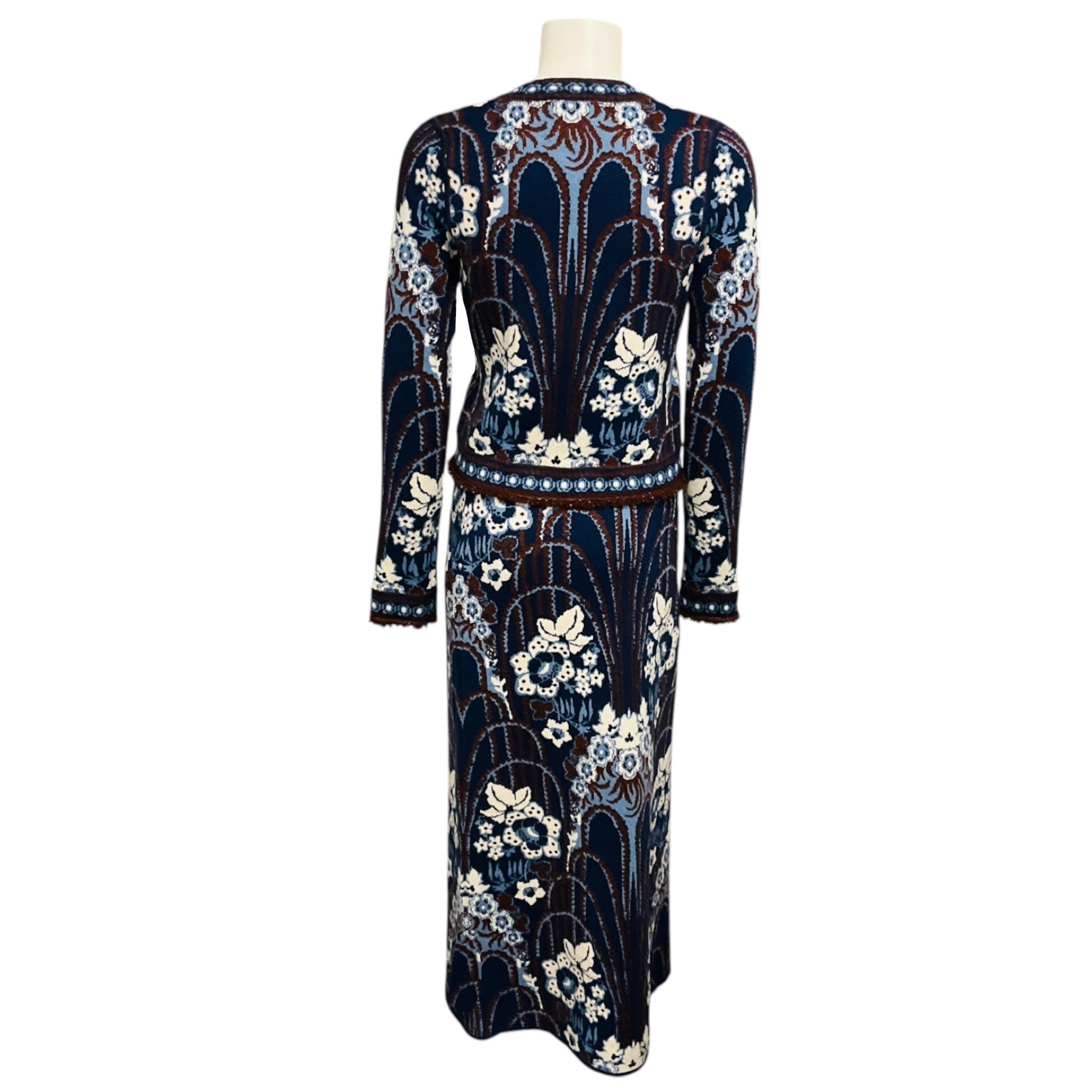 Cara Cara Fontaine Navy Knit Livi Jacket and Clara Skirt