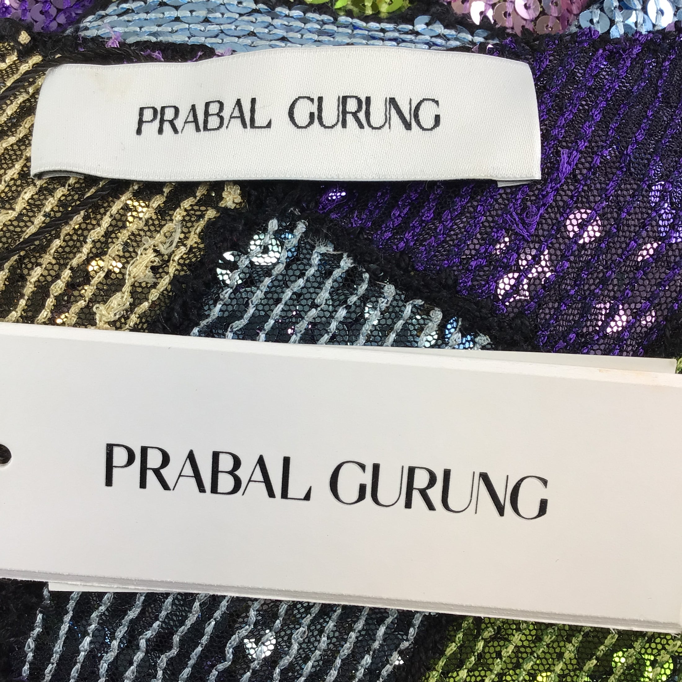Prabal Gurung Multicolored Sequined Sleeveless Midi Dress