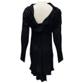 Load image into Gallery viewer, Balenciaga Black 2020 Ruffled Long Sleeved Asymmetric Satin Dress
