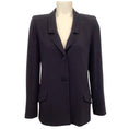 Load image into Gallery viewer, Chanel Vintage 1998 Navy Blue Wool Two Button Blazer
