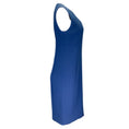 Load image into Gallery viewer, Akris Blue Sleeveless V-Neck Wool Crepe Midi Dress
