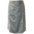 Load image into Gallery viewer, Chanel Silver Grey Wool and Silk Skirt with Buttons

