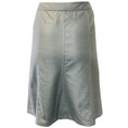 Load image into Gallery viewer, Chanel Silver Grey Wool and Silk Skirt with Buttons
