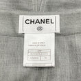 Load image into Gallery viewer, Chanel Silver Grey Wool and Silk Skirt with Buttons
