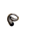 Load image into Gallery viewer, John Hardy Onyx 925 Sterling Silver and 18K Gold Bypass Ring
