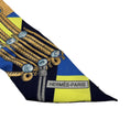 Load image into Gallery viewer, Hermes Blue Multi Les Brandebourgs Print Silk Twilly Scarf
