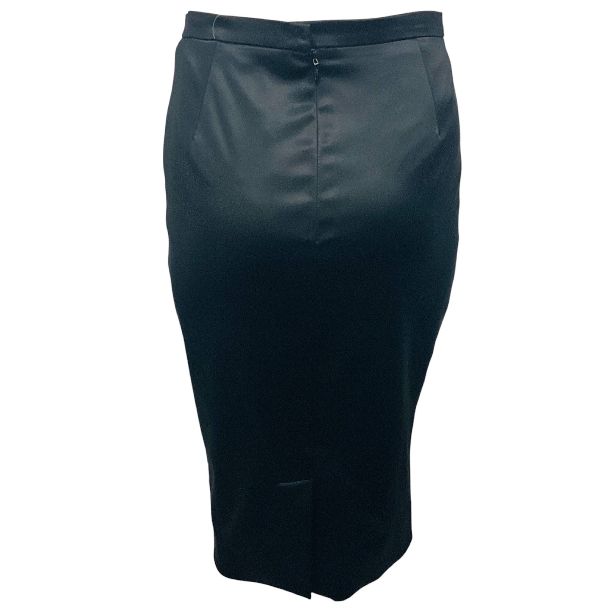 Dolce & Gabbana Black Stretch Satin Pencil Skirt