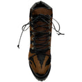 Load image into Gallery viewer, Alaia Brown / Black Pony Hair Lace Up Booties
