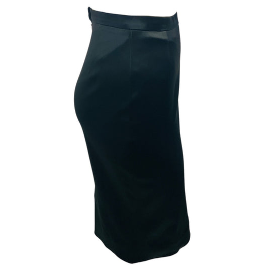 Dolce & Gabbana Black Stretch Satin Pencil Skirt