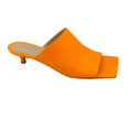 Load image into Gallery viewer, Bottega Veneta Orange Square Toe Leather Mule Sandals
