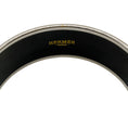 Load image into Gallery viewer, Hermes Blue Belt Motif Enamel Gold Plated Wide Bangle Bracelet
