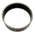 Load image into Gallery viewer, Hermes Blue Belt Motif Enamel Gold Plated Wide Bangle Bracelet
