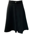 Load image into Gallery viewer, Chanel Black Silk Double Zipper Skirt

