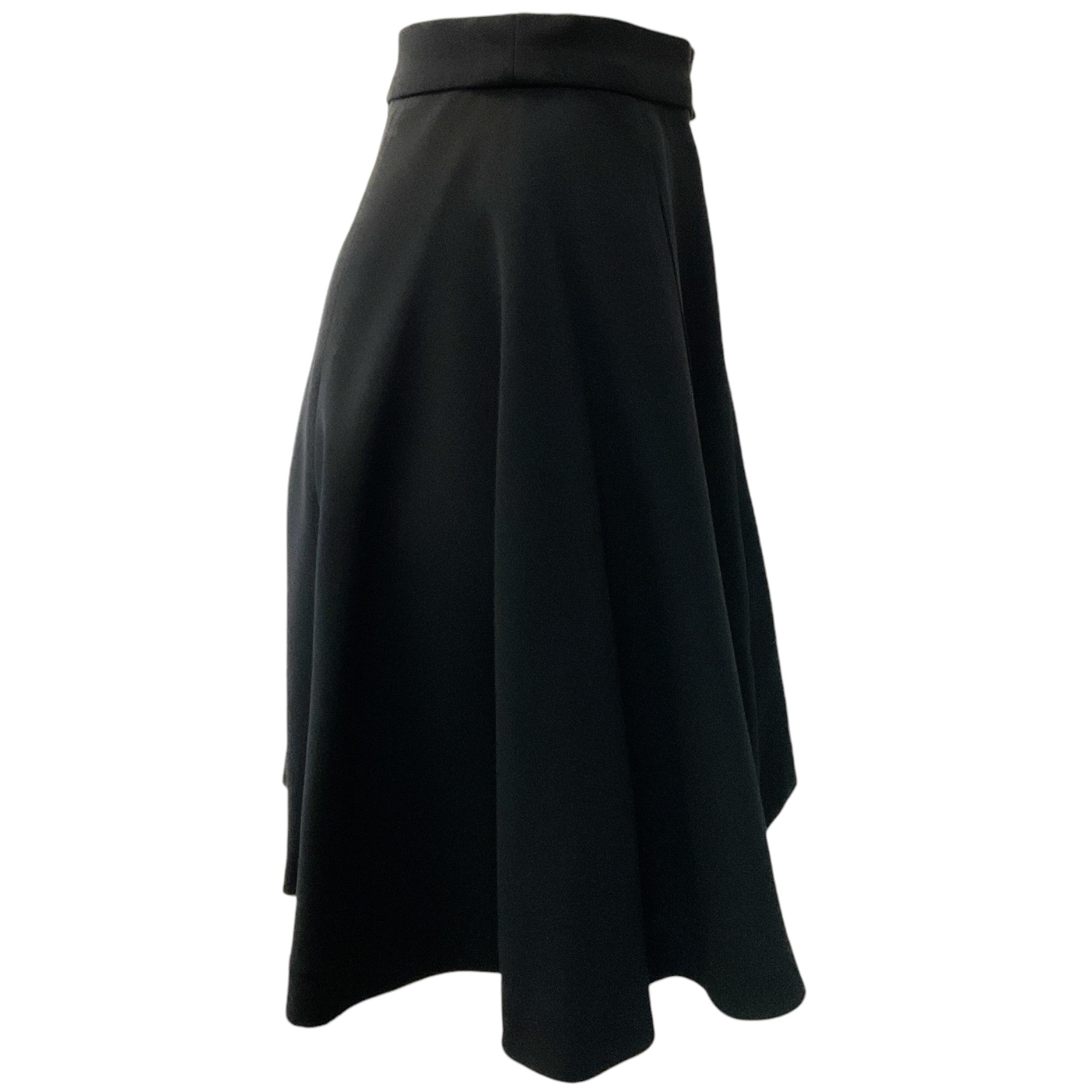 Chanel Black Silk Double Zipper Skirt