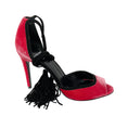 Load image into Gallery viewer, Pierre Hardy Majorelle Pink / Black Suede Trimmed Velvet Sandals
