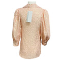 Load image into Gallery viewer, Stella McCartney Light Pink / Gold Metallic Lurex Detail Leopard Print Silk Blouse
