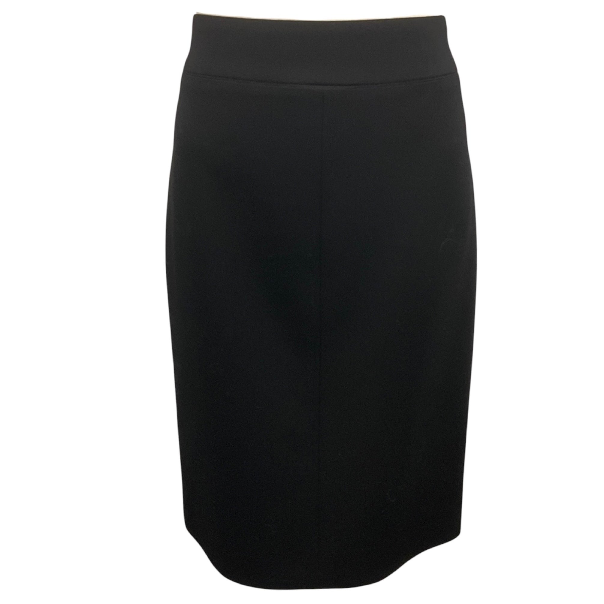 Chanel Black 2008 Wool Pencil Skirt