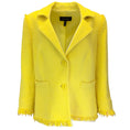 Load image into Gallery viewer, Escada Yellow Bigis Silk Lined Cotton Tweed Blazer in Limoncello

