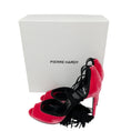 Load image into Gallery viewer, Pierre Hardy Majorelle Pink / Black Suede Trimmed Velvet Sandals
