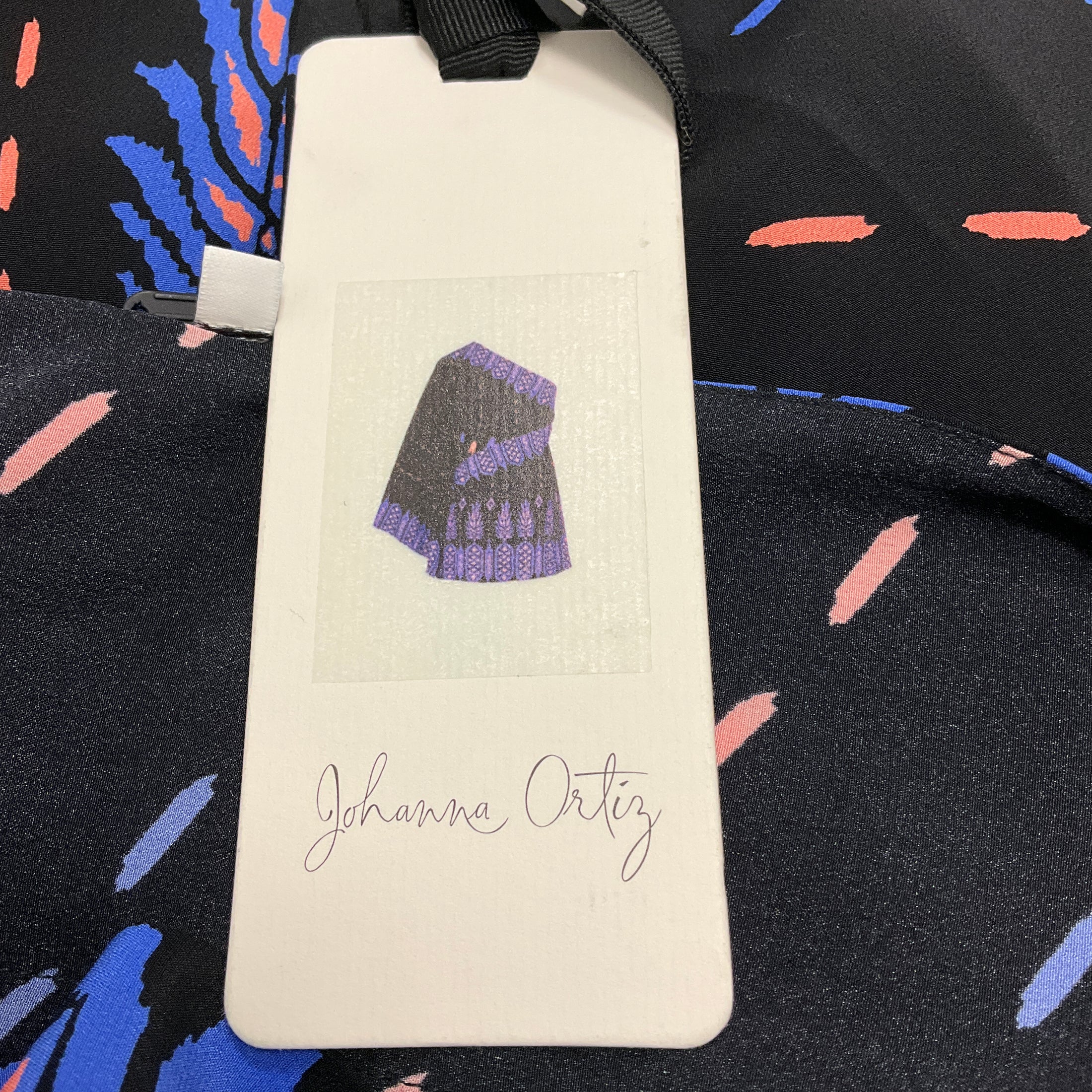 Johanna Ortiz Nomadic Black / Blue / Salmon Canyon Mini Dress