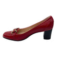 Load image into Gallery viewer, Salvatore Ferragamo Red / Gold Buckle Leather Loafer Pumps
