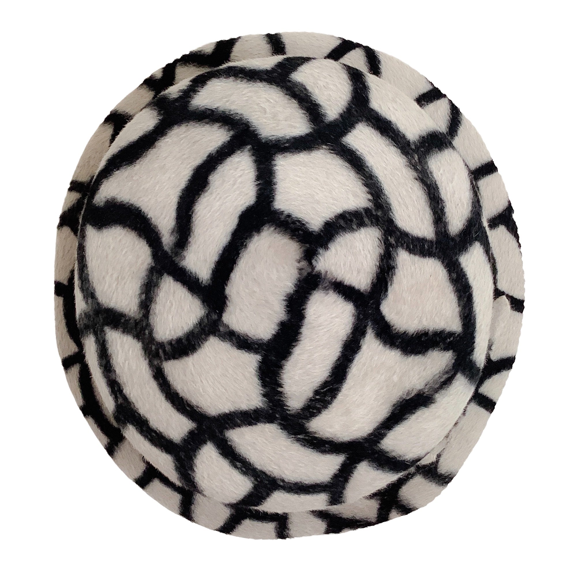 Philip Traecy Ivory / Black Abstract Print Wool Hat
