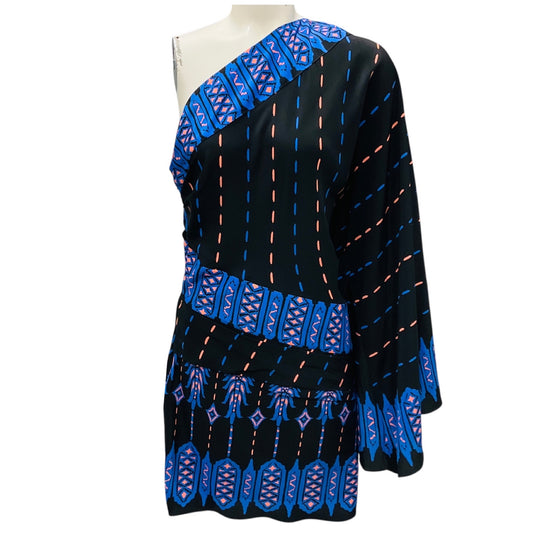 Johanna Ortiz Nomadic Black / Blue / Salmon Canyon Mini Dress