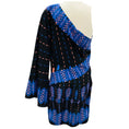 Load image into Gallery viewer, Johanna Ortiz Nomadic Black / Blue / Salmon Canyon Mini Dress
