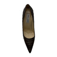Load image into Gallery viewer, Jimmy Choo Brown Ostrich Skin Leather Embossed Pointed Toe Pumps
