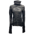 Load image into Gallery viewer, Chanel Charcoal Grey Alpaca and Linen Knit Turtleneck Sweater
