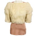 Load image into Gallery viewer, Lanvin Ivory / Nude Layered Silk Chiffon and Nylon Stretch Top
