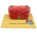 Load image into Gallery viewer, Louis Vuitton Pink Shearling Shoulder Bag with Logo Turn Lock
