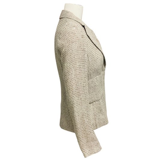 Escada Taupe Sequined Tweed Blazer