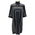 Load image into Gallery viewer, Akris Charcoal Grey Geometric Knit Long Sweater
