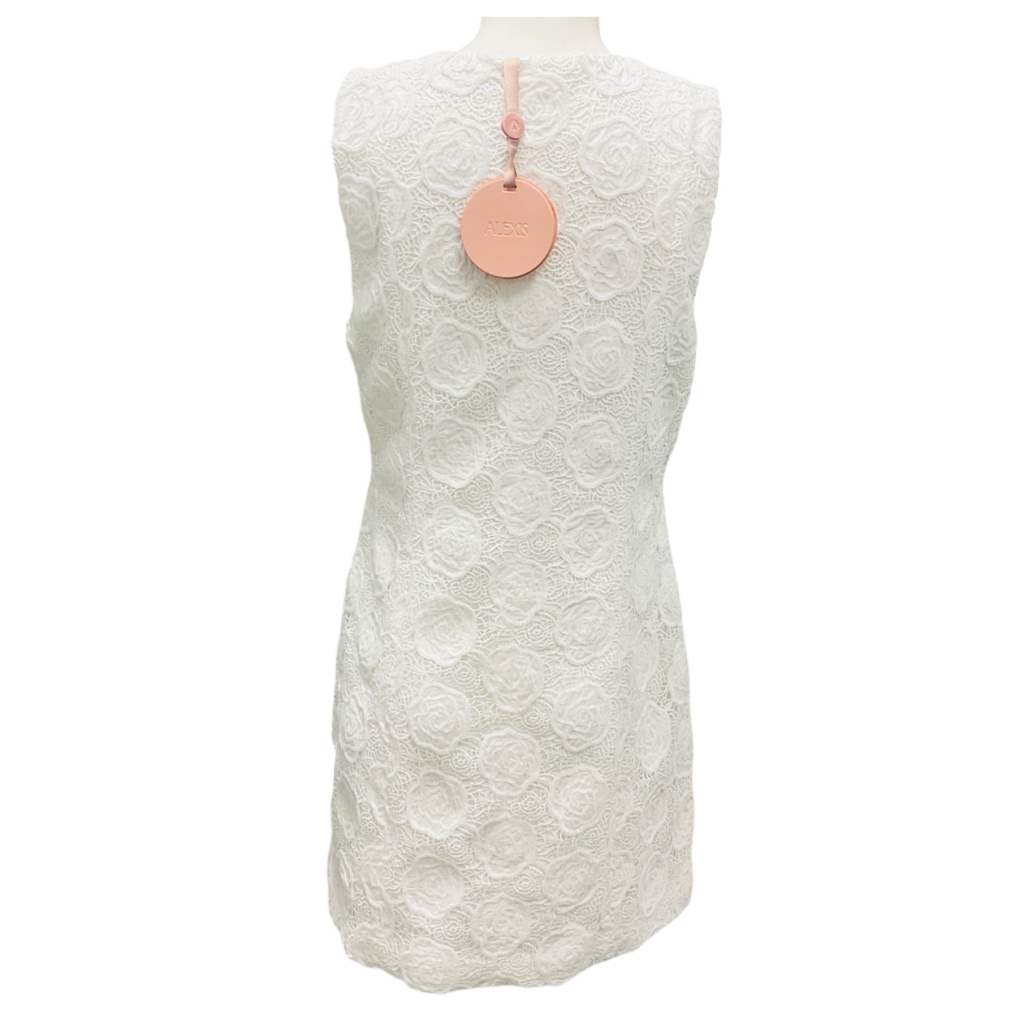 Alexis White Layla Embroidered Sleeveless Mini Dress