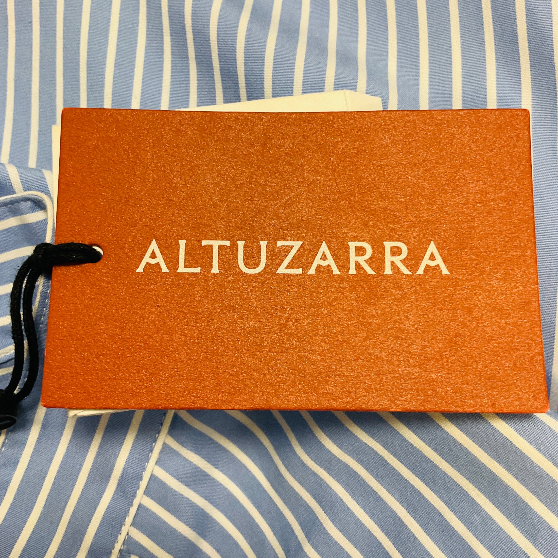 Altuzarra Cornflower Blue Amara Striped Cotton Top