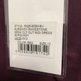 Load image into Gallery viewer, Self-Portrait Burgundy Rhinestone Mesh Cut Out Midi Dress
