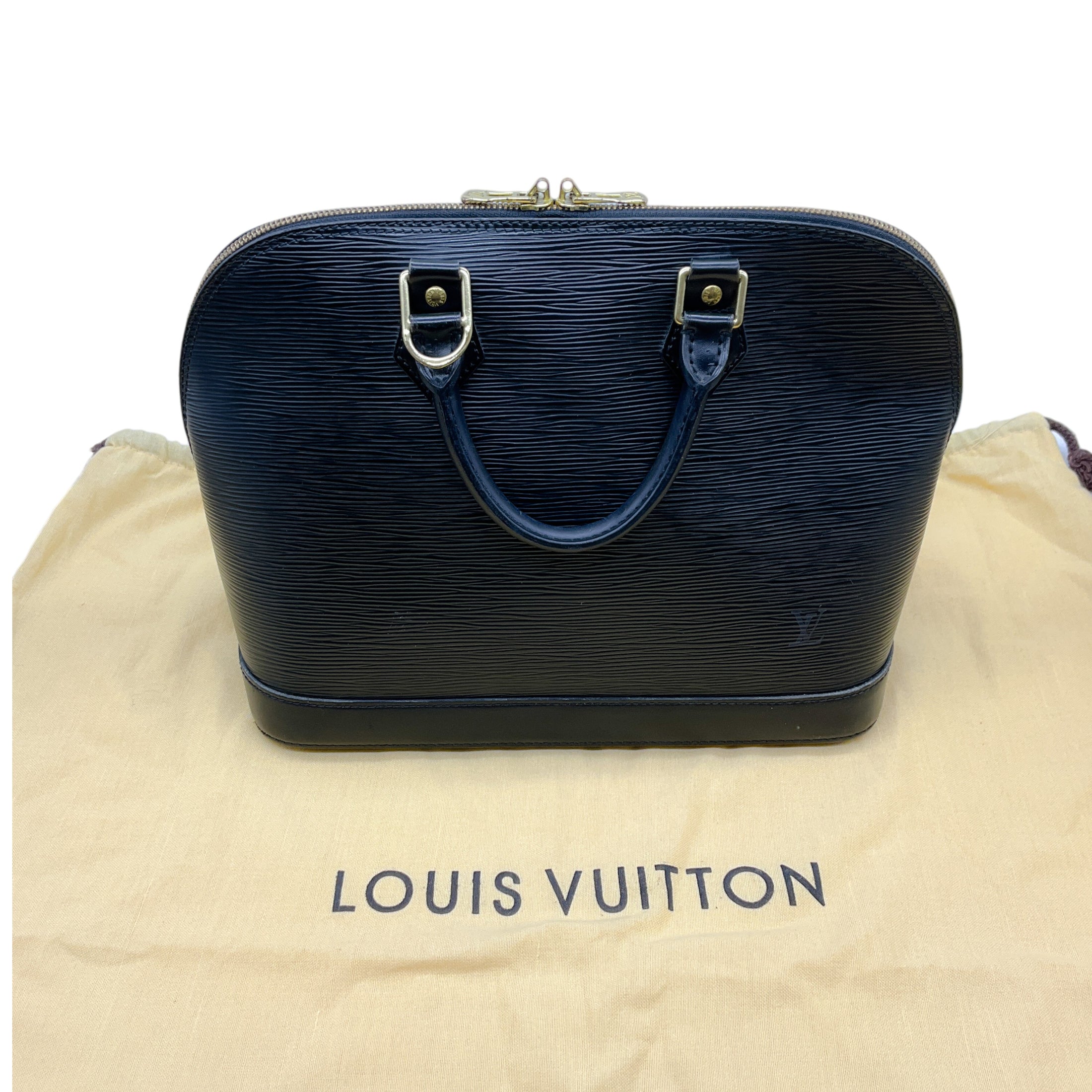 Louis Vuitton 2005 Black Epi Leather Alma PM